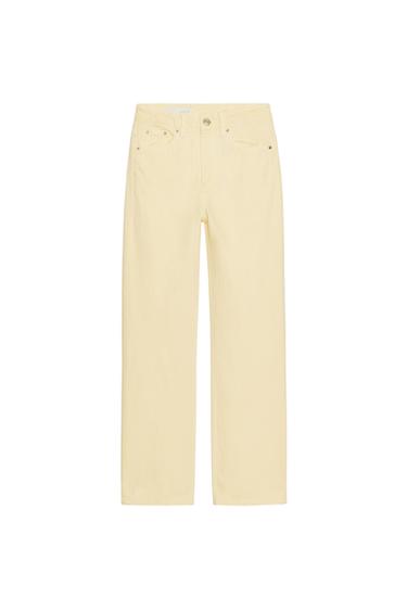 TRF MOM FIT HIGH-WAIST JEANS - Yellow by Zara