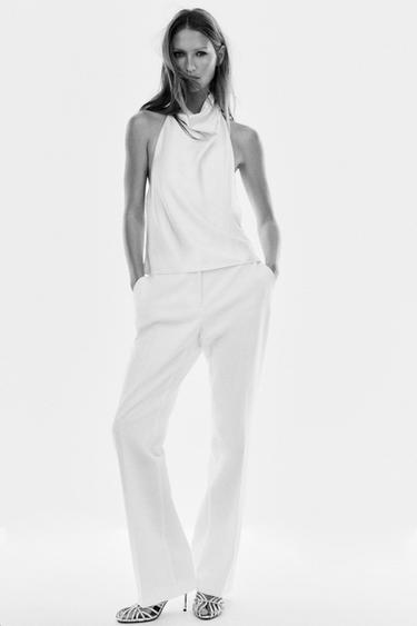 FLARE TROUSERS - Ecru by Zara