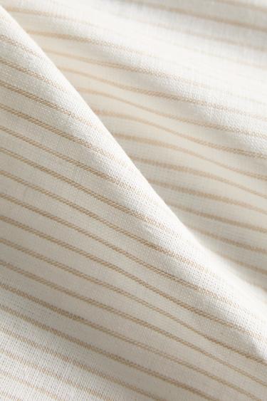 STRIPED BAG WITH DRAWSTRING CLOSURE - Ecru by Zara - Image 4