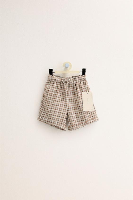 ZARA TIMELESS - BERMUDA CUADROS SEERSUCKER - Azul claro de Zara - Imagen 0