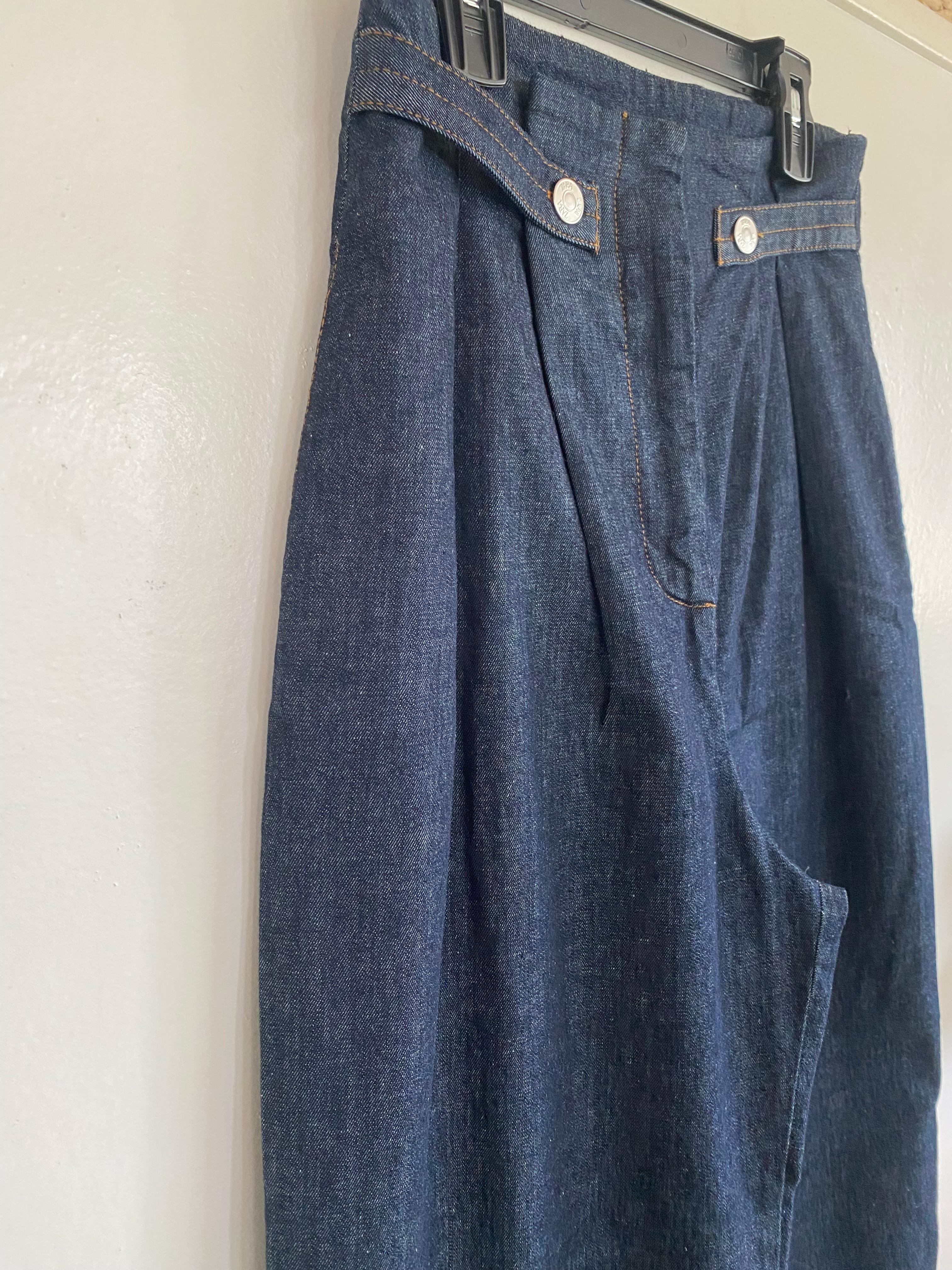 HIGH WAIST Z1975 WIDE LEG PAPERBAG JEANS SECOND HAND | Zara Preowned