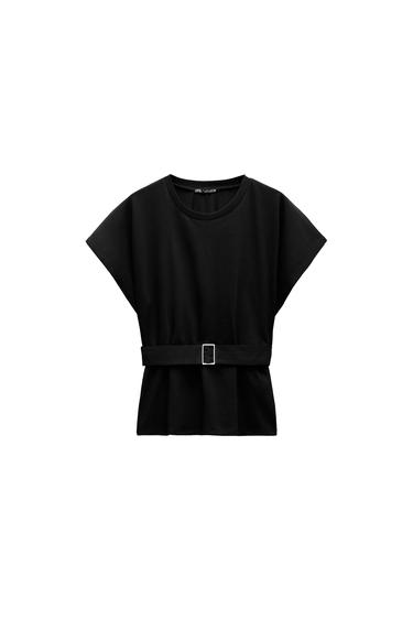 COTTON T-SHIRT WITH BELT