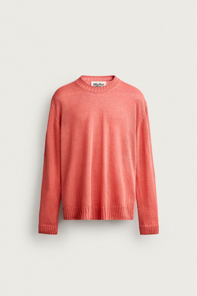 RELAXED FIT 100% LINEN JUMPER