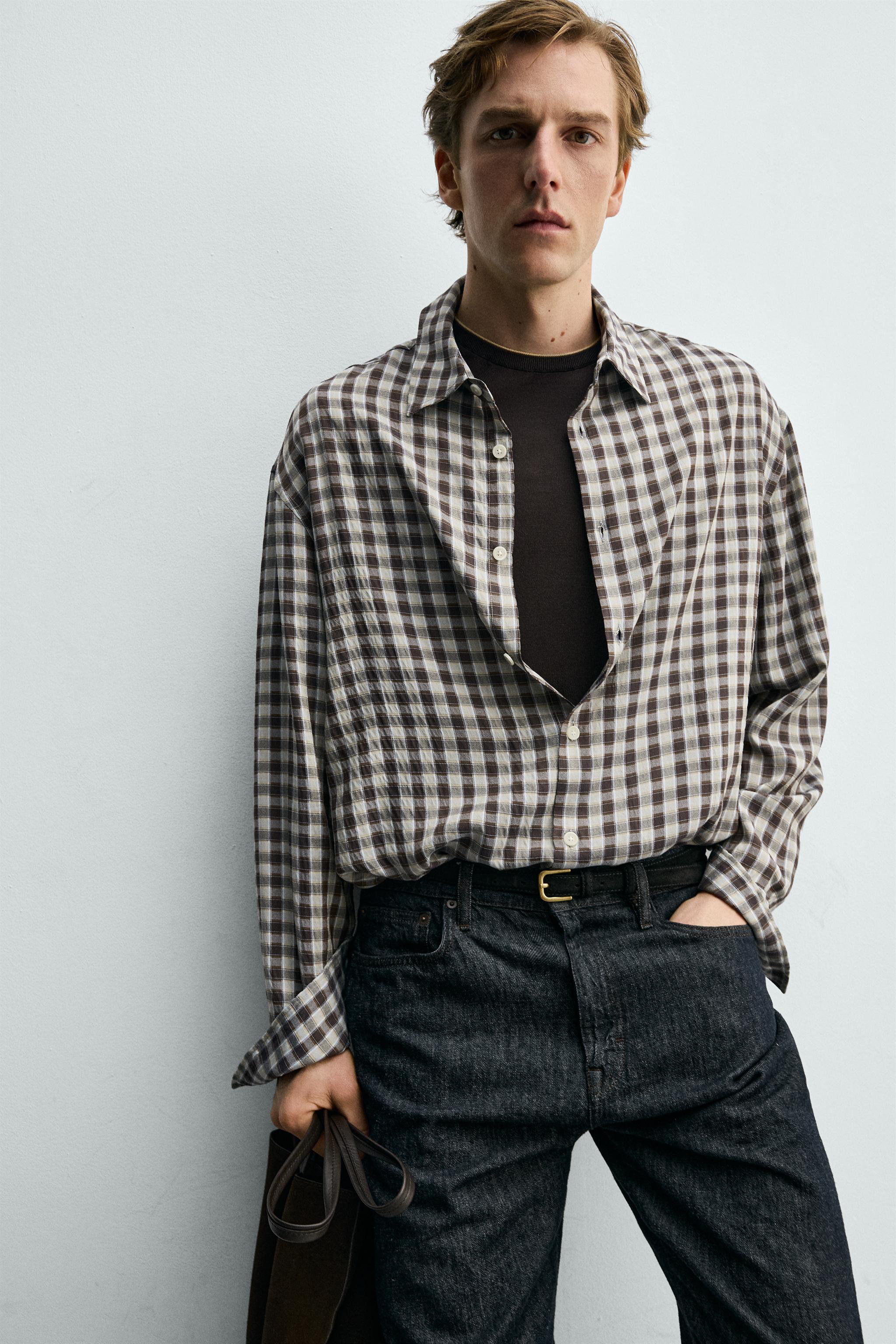 CHEMISE FLUIDE À CARREAUX