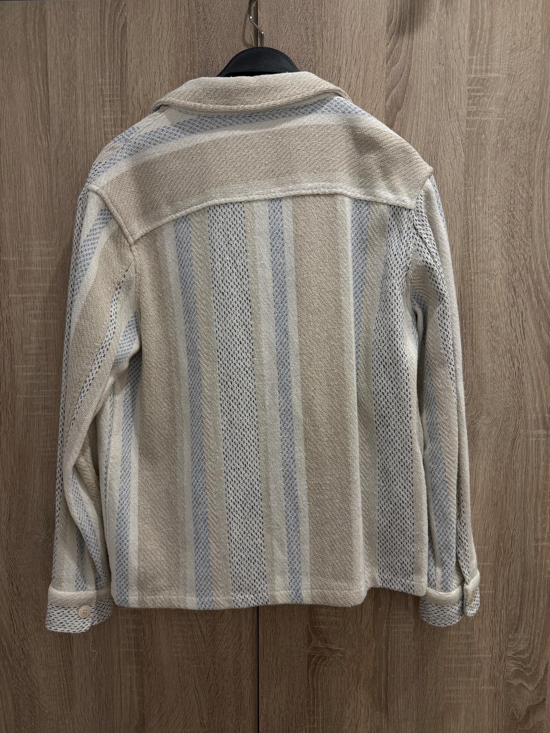 STRIPED TEXTURED OVERSHIRT - Image 3