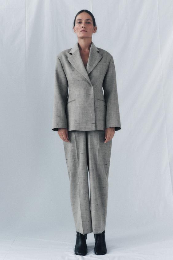 BLAZER LANA 100% ZW COLLECTION - Gris de Zara - Imagen 0