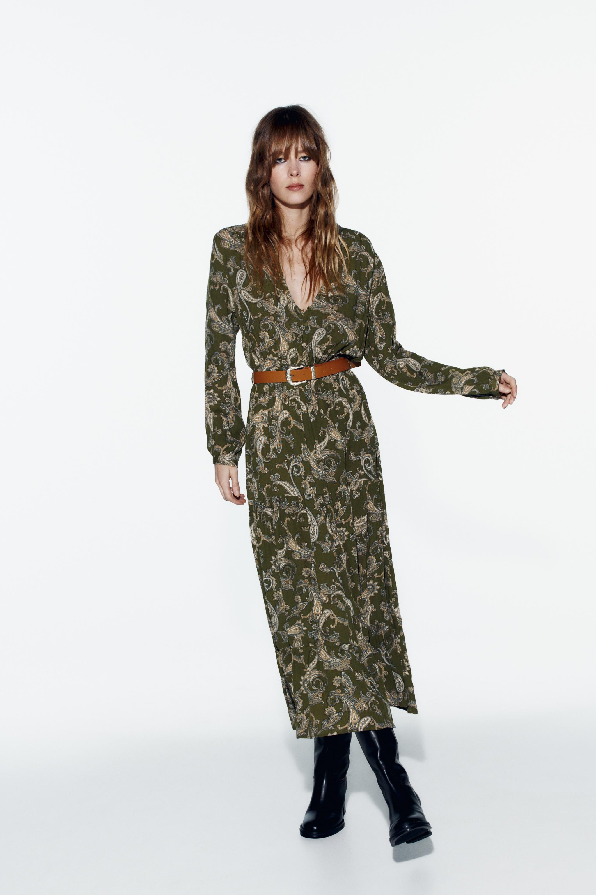 Zara Leopard Print Satin Midi Dress  Animal print dresses, Satin midi  dress, Dress