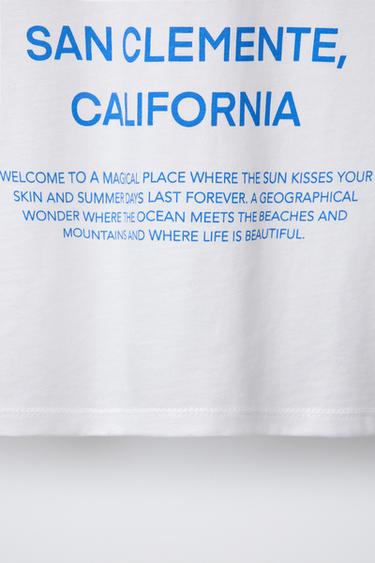 T-SHIRT À INSCRIPTION IMPRIMÉE - Blanc de Zara - Image 3