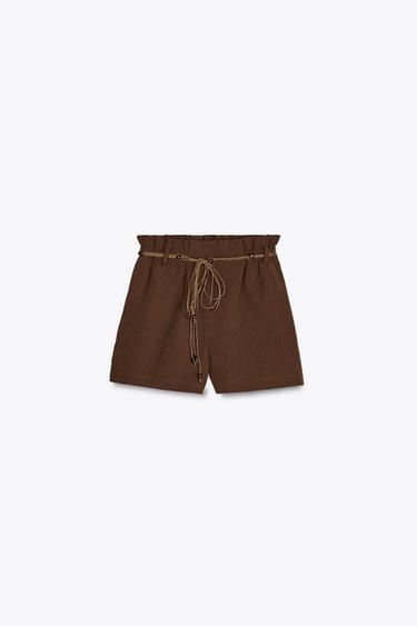 BERMUDA CEINTURE FANTAISIE - Marron de Zara - Image 5