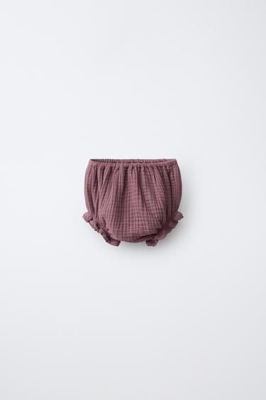 TEXTURED LACE BRIEFS — Mauve 1