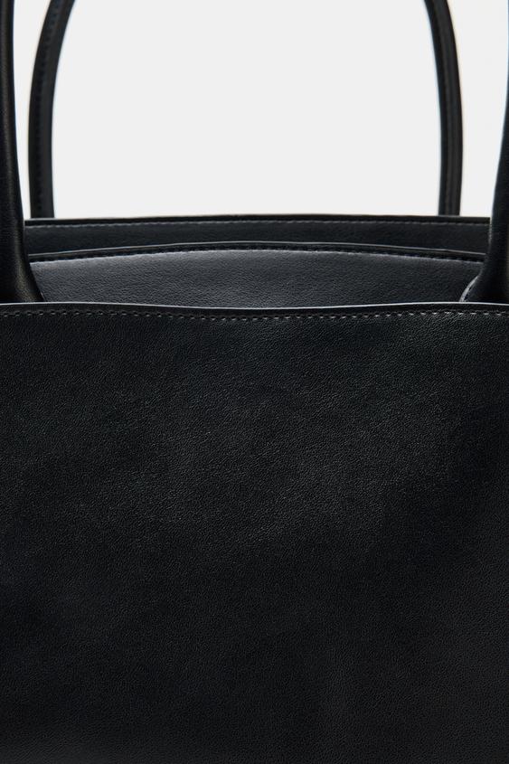 SAC PORTÉ ÉPAULE CONTRASTE - Noir de Zara - Image 8