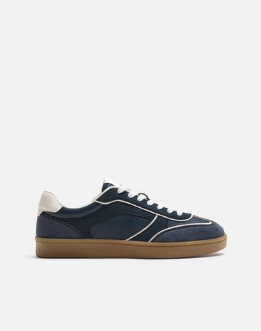 Zara CONTRAST SOLE SNEAKERS - Dark Blue