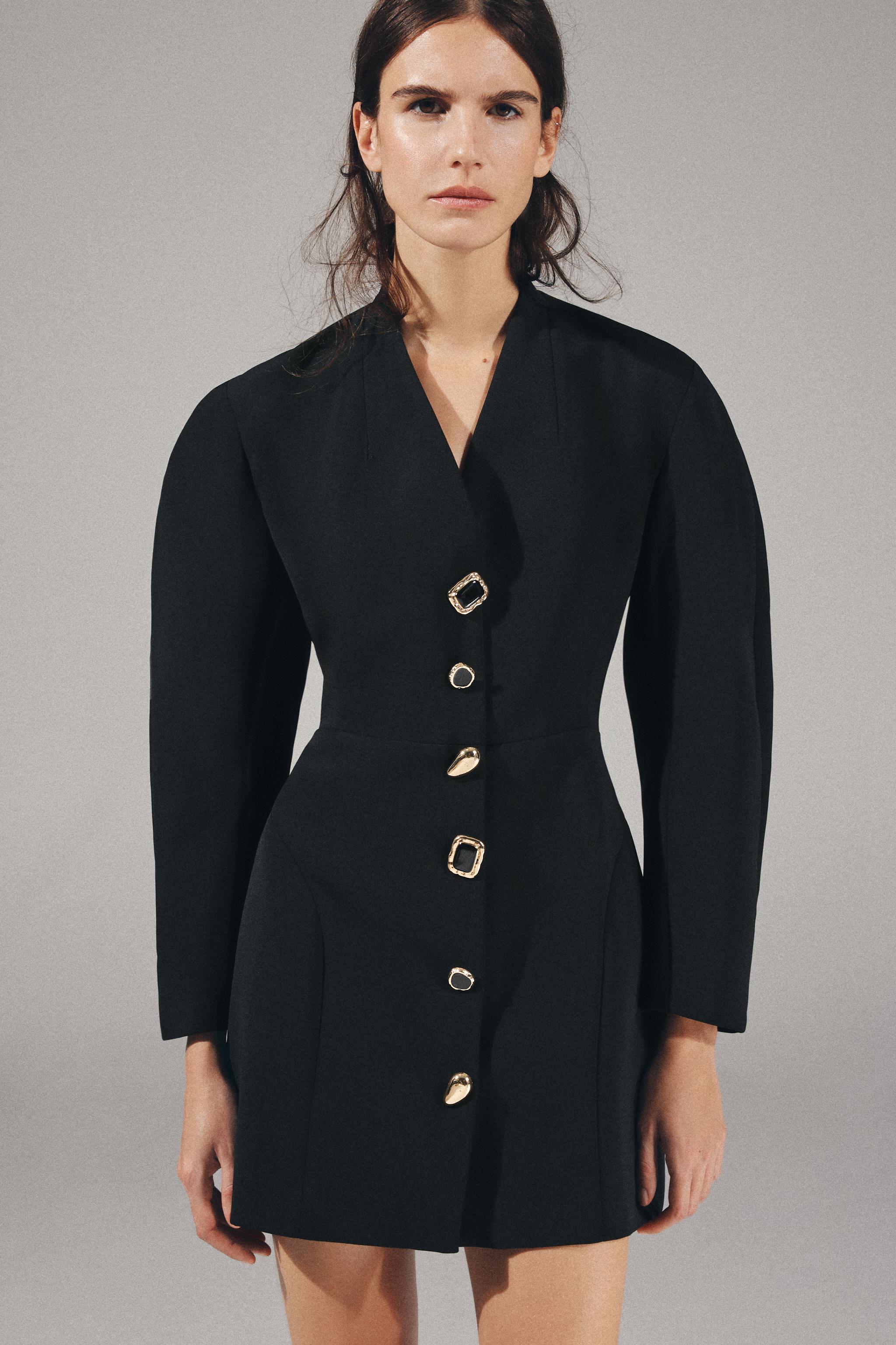 Mini Blazer Dress With Jewel Buttons by Zara