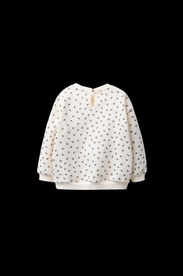 SUDADERA ESTAMPADA - Crudo / Azul de Zara
