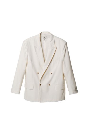 Zara WILLY CHAVARRIA X ZARA DOUBLE BREASTED SUIT BLAZER - Ivory