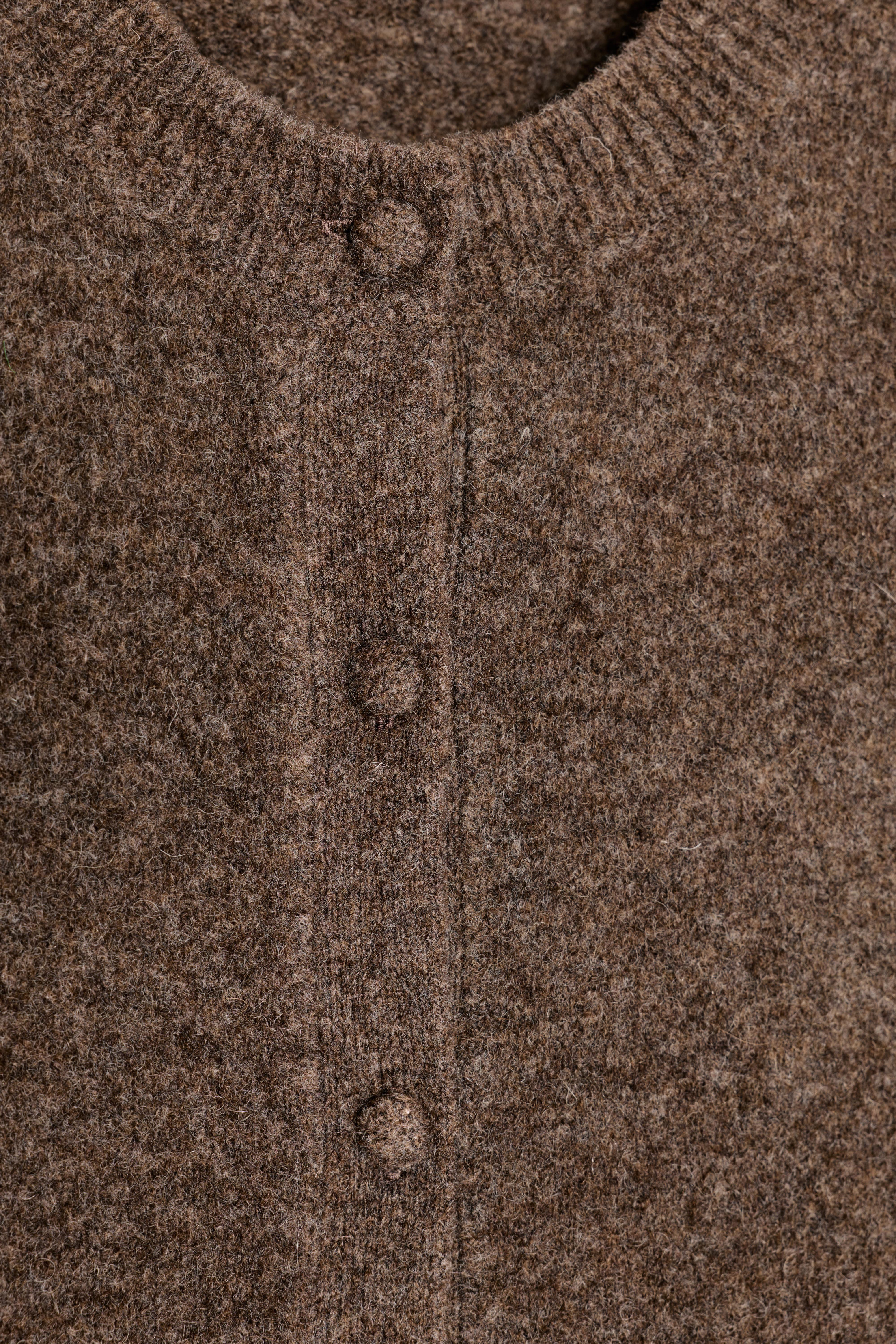 COVERED BUTTON CARDIGAN