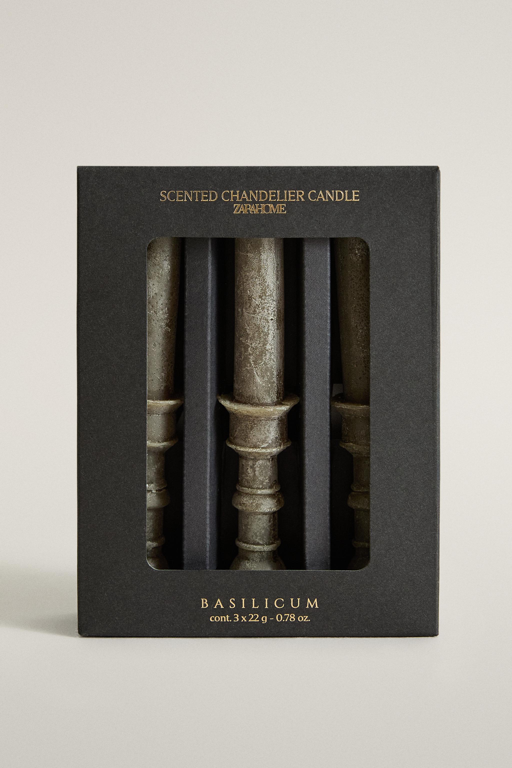 BASILICUM DECORATIVE CANDLESTICK CANDLE PACK (PACK OF 3)