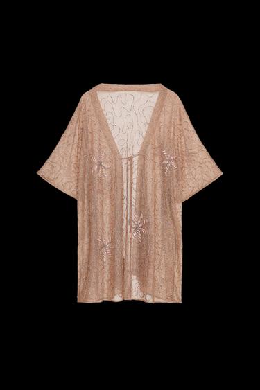 BLUSA BORDADOS ZW COLLECTION - Rosa palo de Zara