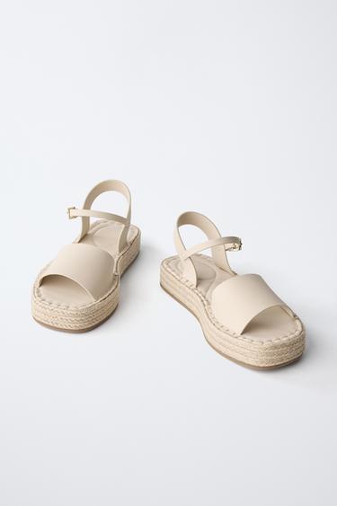 JUTE SANDALS - Ecru White by Zara - Image 2