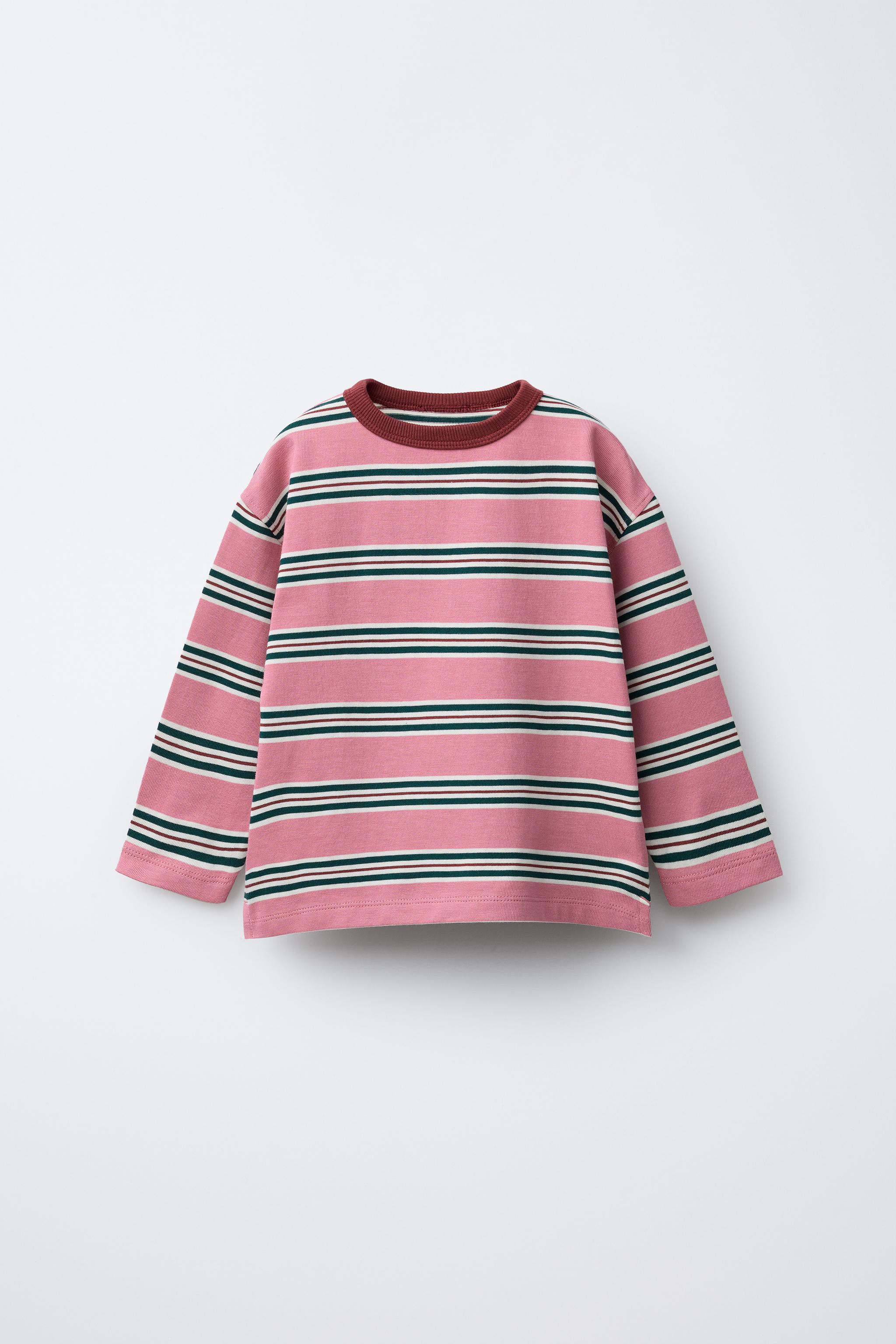 【美品】ZARA 子ども用スキーウェア ピンクストライプ 104cm 美品】ZARA 子ども用スキーウェア ピンクストライプ 104cm