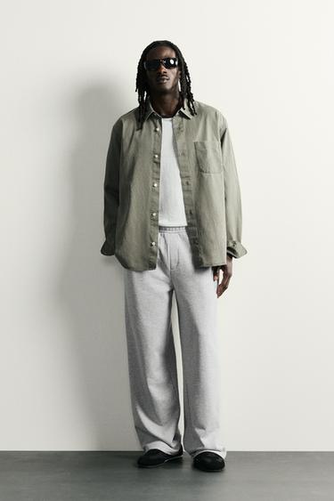 PANTALON DE JOGGING BASIQUE DÉCONTRACTÉ - Gris chiné de Zara