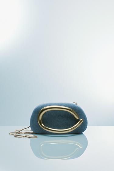 DENIM FABRIC MINAUDIÈRE BAG - Denim Blue by Zara