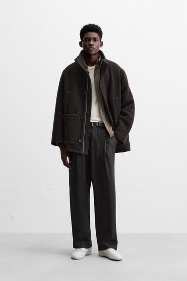 WOOL BLEND COAT - Brown by Zara - Image 0