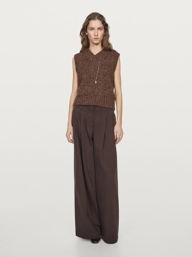 Zara Flecked alpaca and felt texture vest - 780