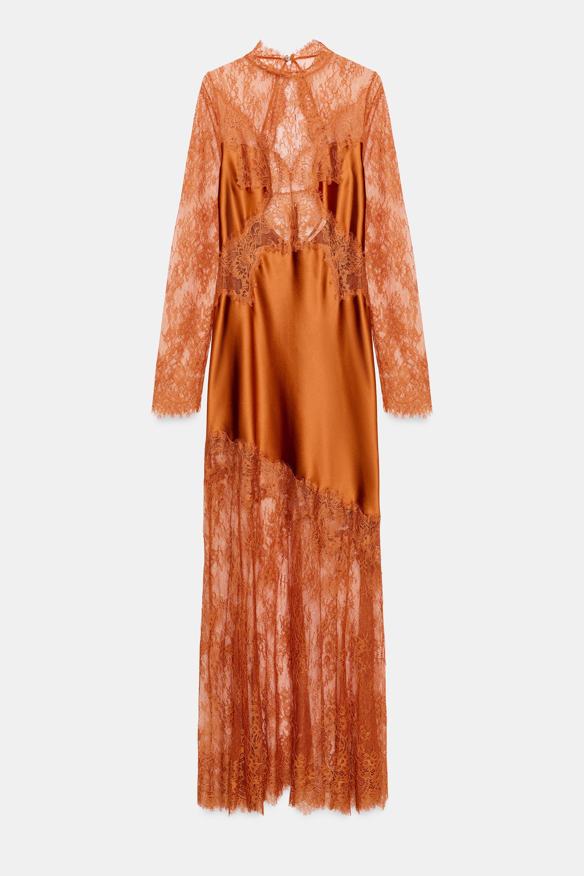 ROBE SATINÉE EN DENTELLE ZW COLLECTION