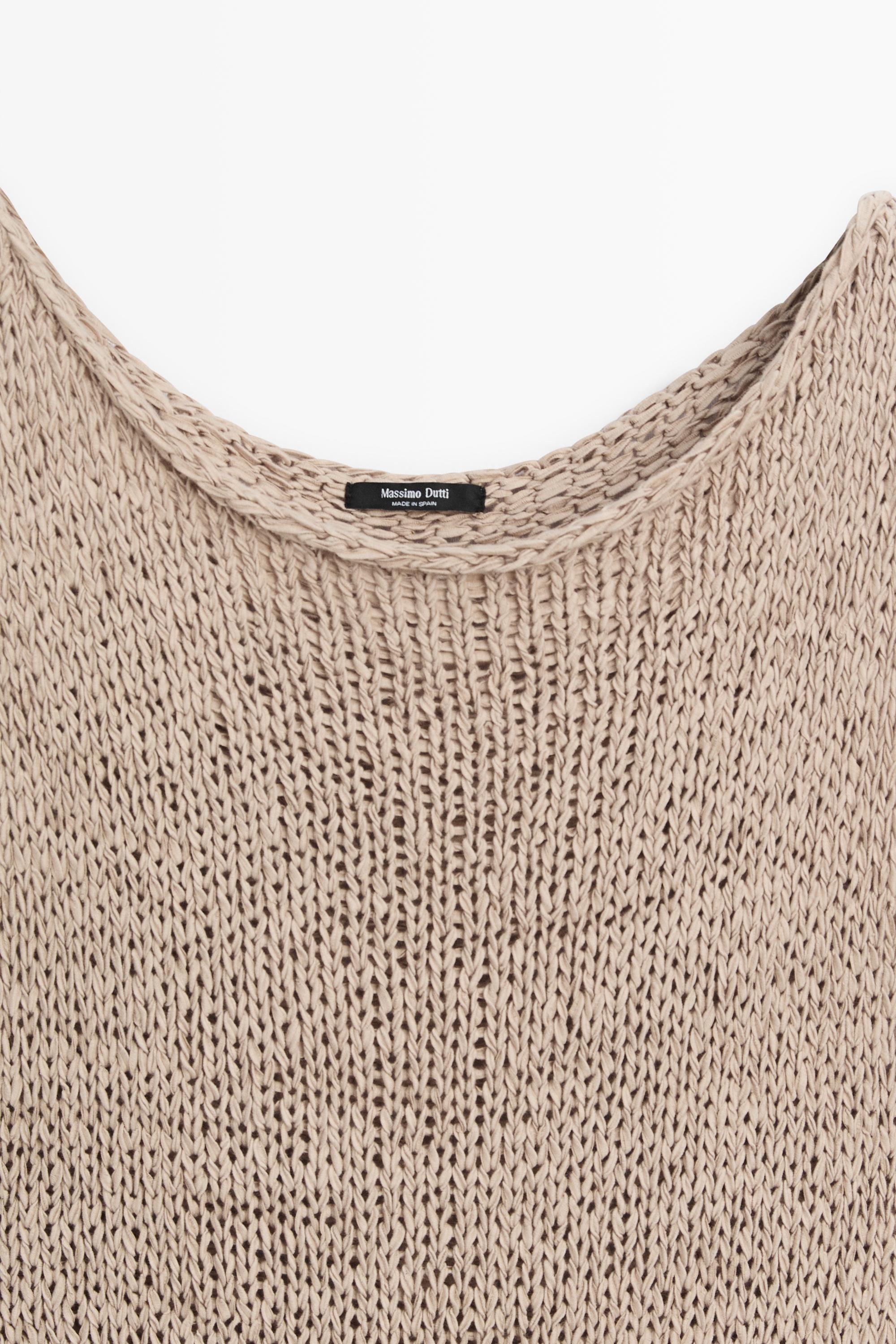Knit cotton blend top
