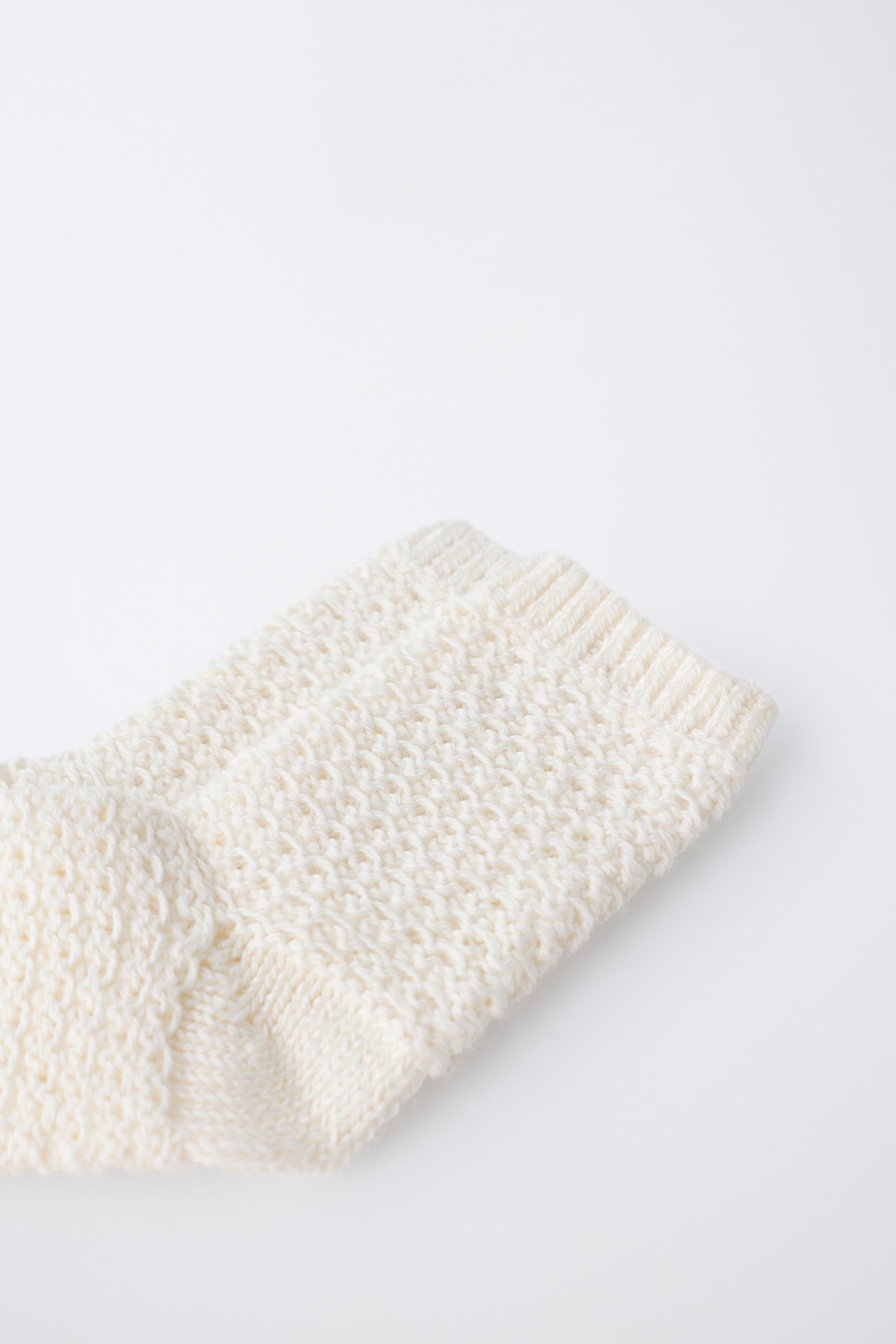 CHAUSSETTES TEXTURÉES EN COTON ET SOIE