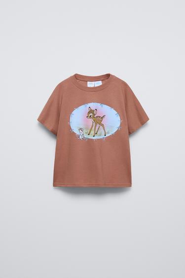 ЛОНГСЛИВ С ПРИНТОМ BAMBI © DISNEY — КОРИЧНЕВЫЙ от Zara — изображение 0