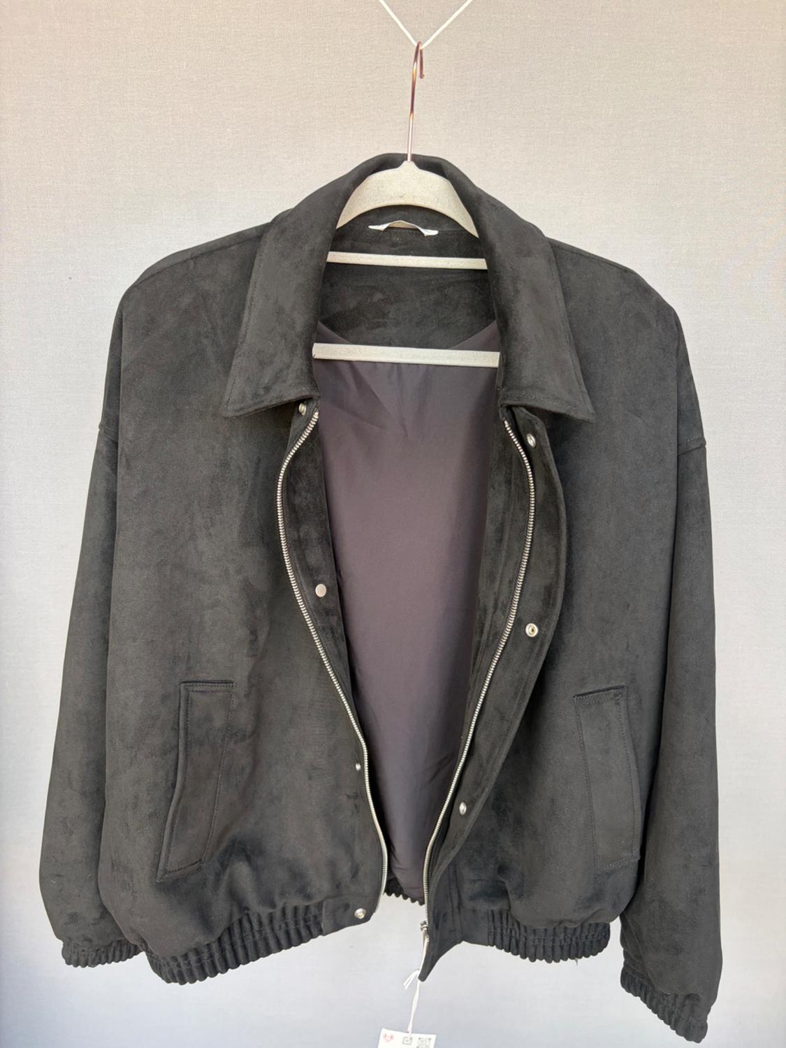 RELAXED FIT FAUX SUEDE JACKET - Image 6