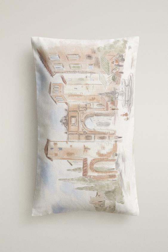 HOUSSE DE COUSSIN PAYSAGE - Beige de Zara - Image 0