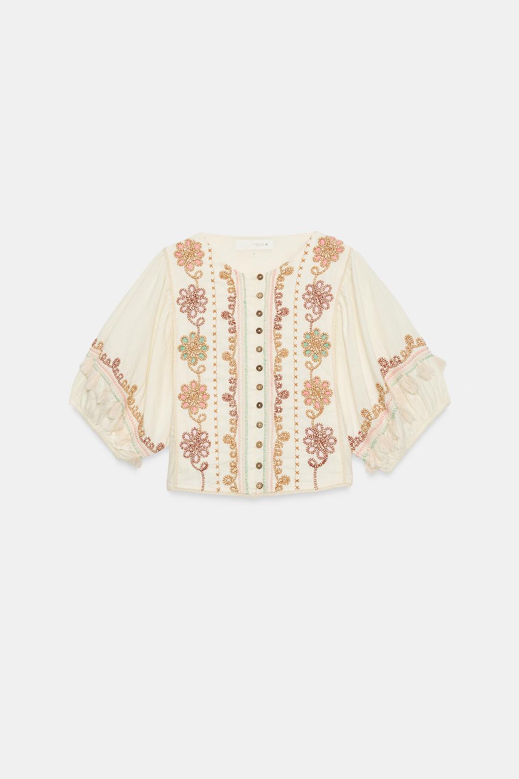 EMBROIDERED FRINGE BLOUSE - image 2