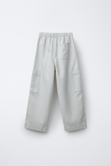 PANTALON CARGO FLUIDE - Gris de Zara - Image 1