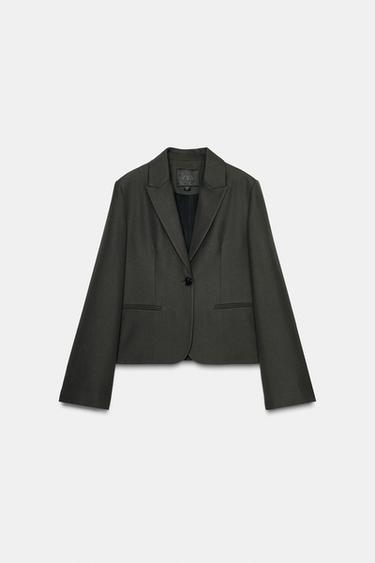 BLAZER RECTA ZW COLLECTION - Khaki de Zara
