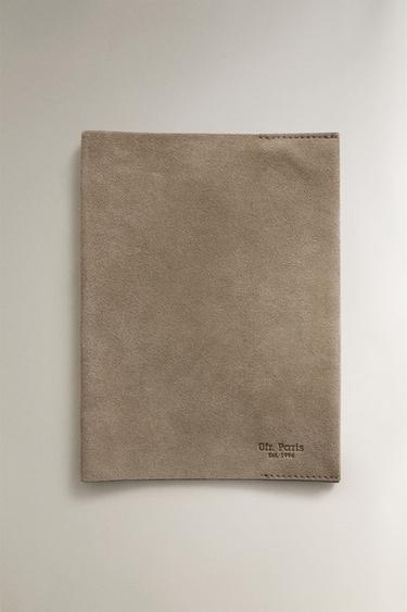 SUEDE BOOK CASE | 0FR. PARIS - بيج الخاص بـ Zara - صورة 0