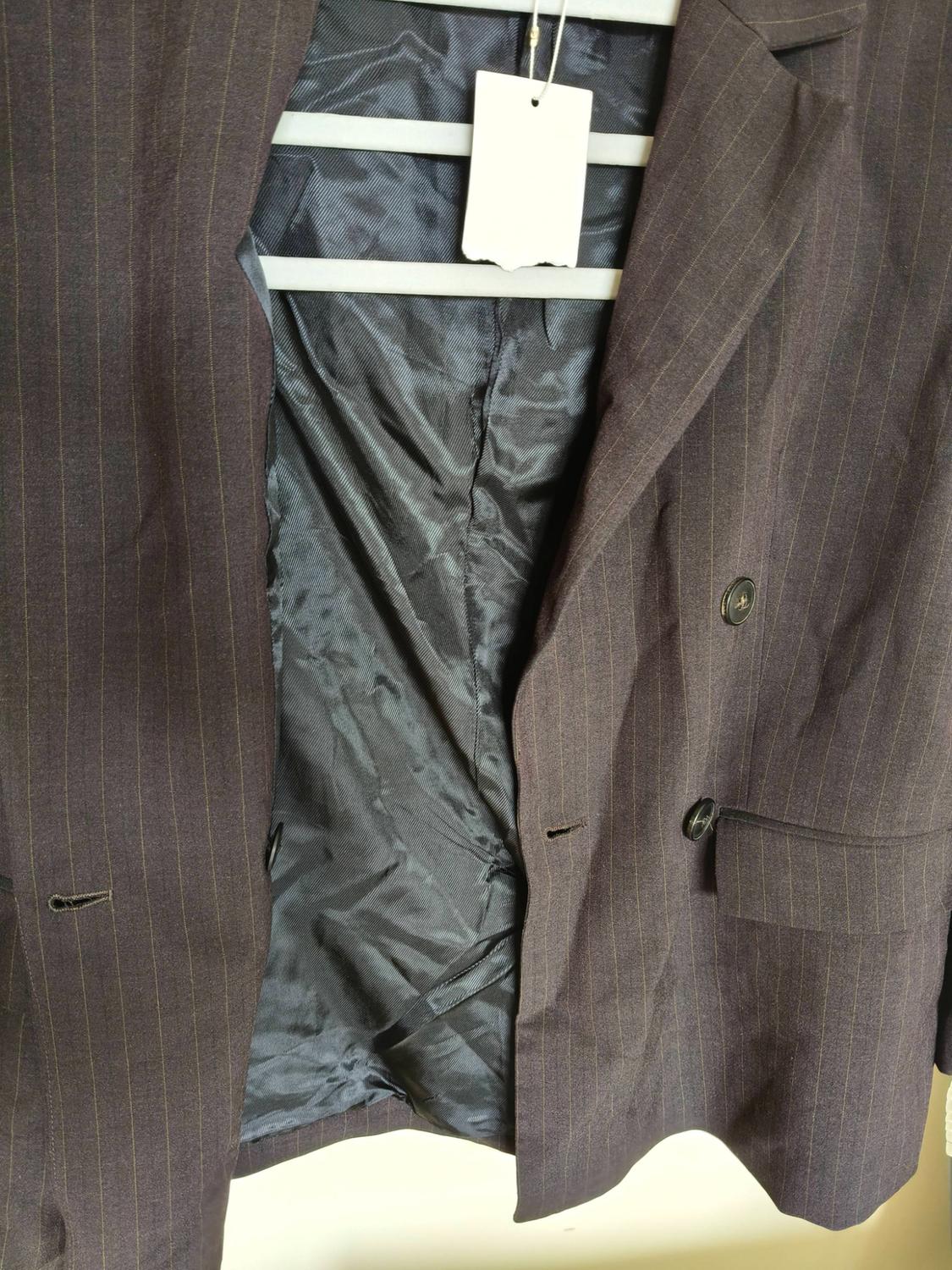 OVERSIZED DOUBLE-BREASTED PINSTRIPE BLAZER - Image 3