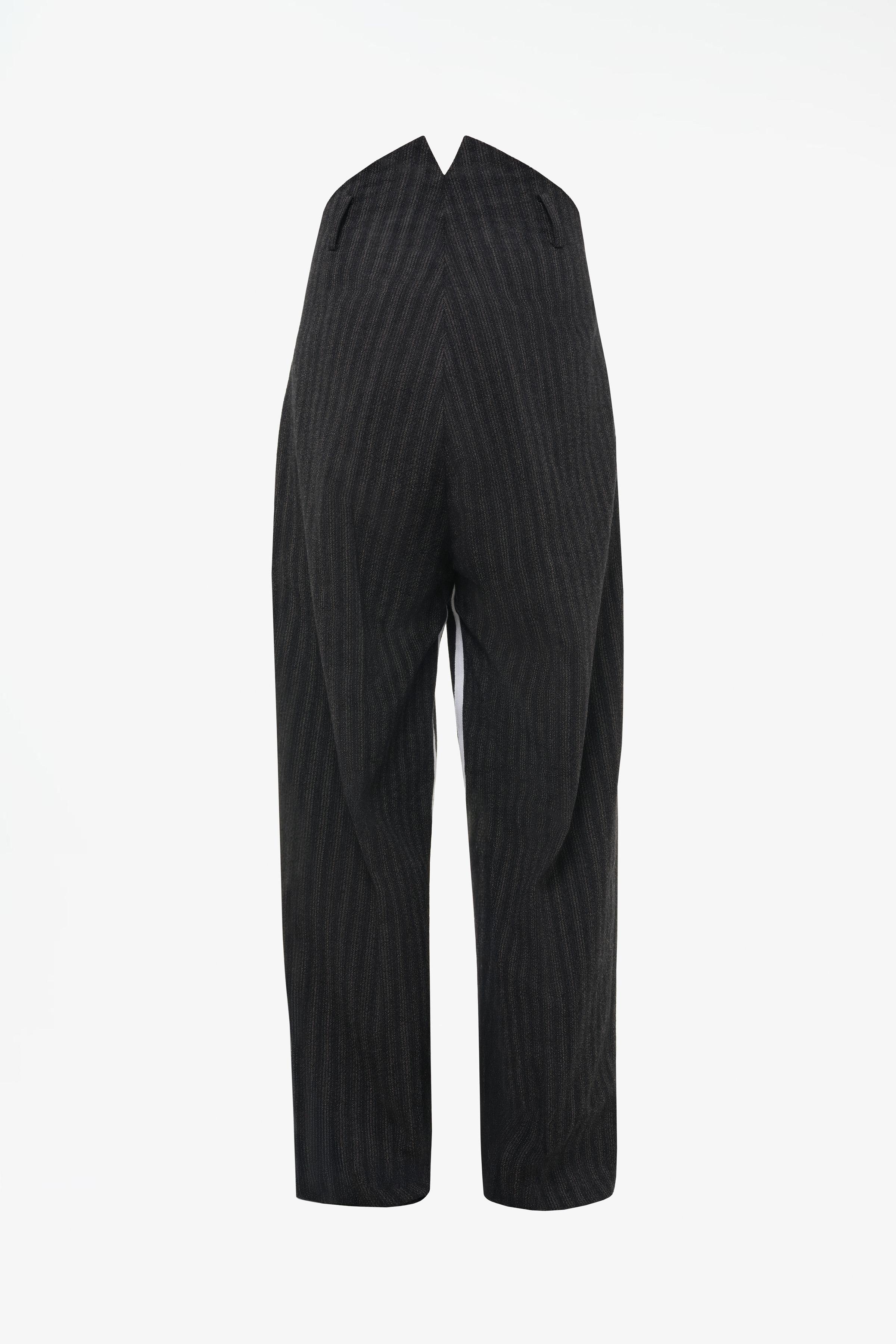 LIMITED EDITION 100% WOOL CONTRAST STRIPE PANTS