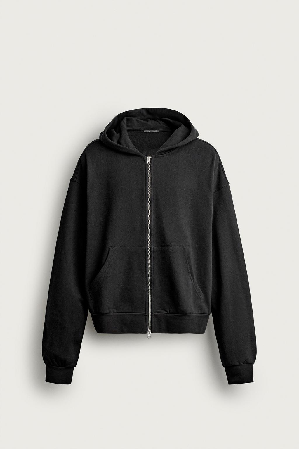 BASIC BOXY FIT HOODIE WITH ZIP