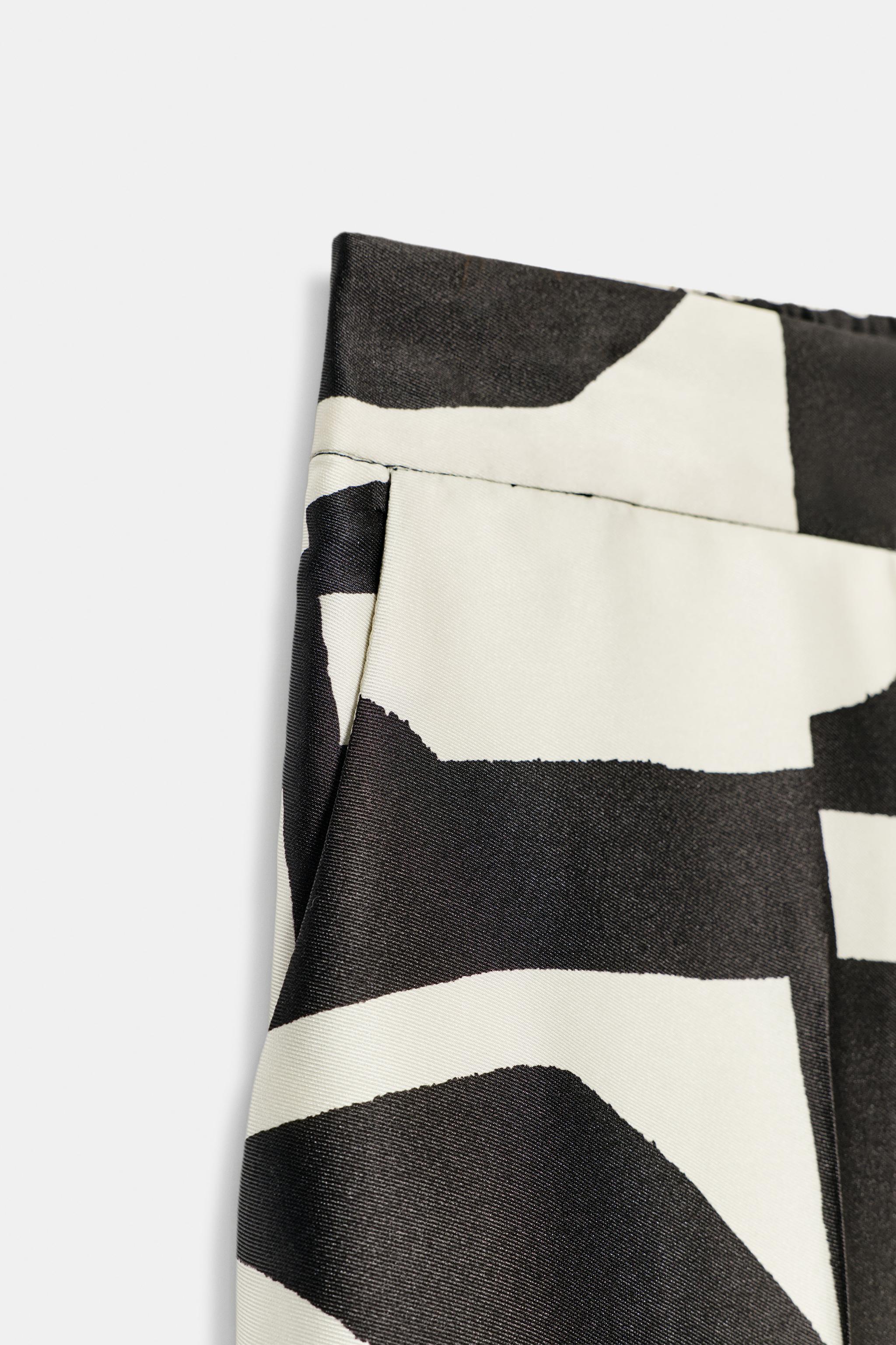 Женские брюки Zara GEOMETRIC PRINT PANTS — фото 8