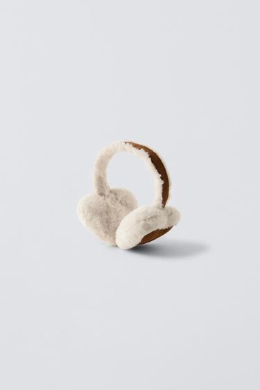 DOUBLE-SIDED HEART EARMUFFS - Brown by Zara - Image 0