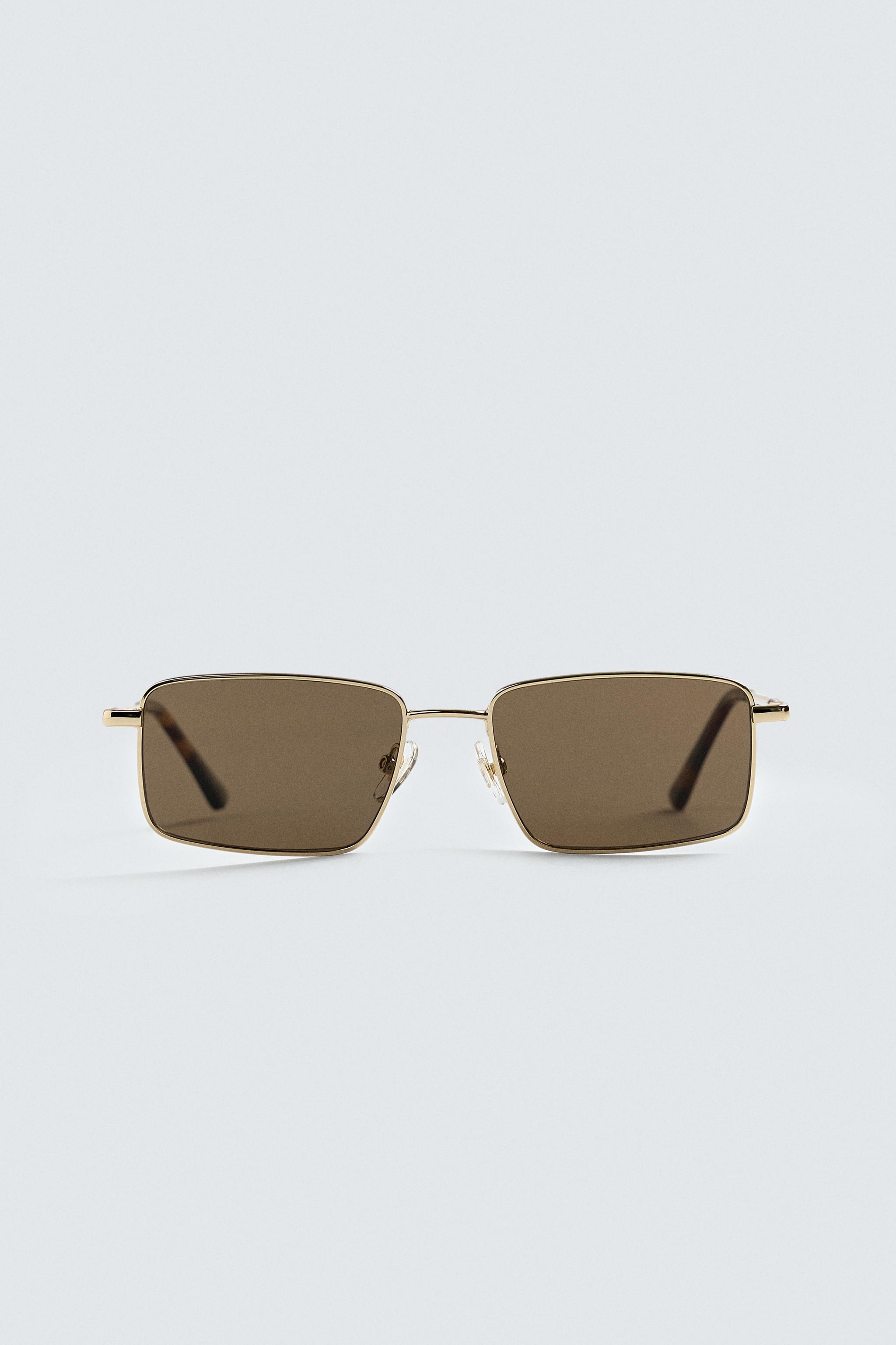 ZARA 新品　Mサイズ 青色 サングラス 型番4431/003 2022夏】サングラスはレトロ＆太めフレームがトレンド！ 「H&M