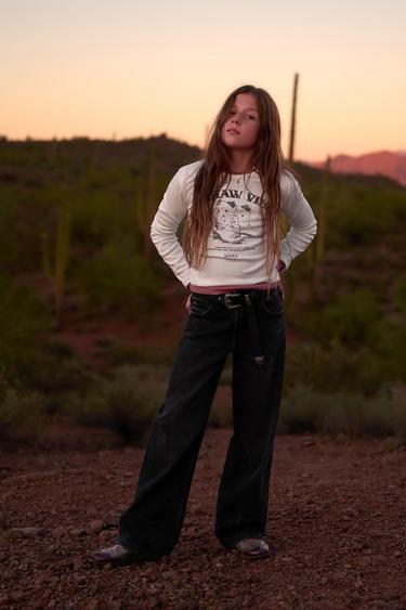 ФУТБОЛКА С НАДПИСЬЮ COWGIRL — БЕЛЫЙ от Zara