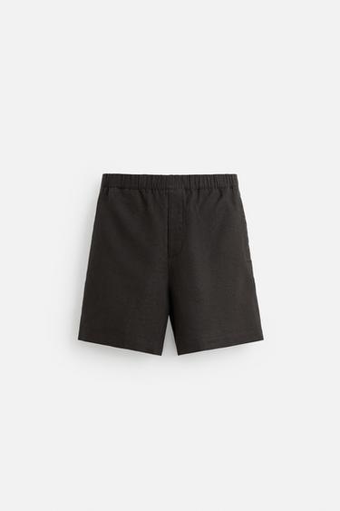 BERMUDA 100% LINO - Gris antracita de Zara