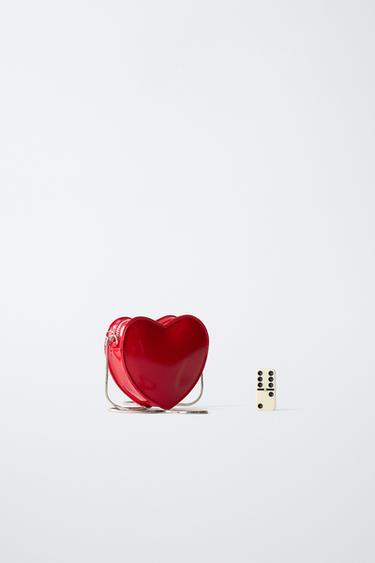 HEART CROSSBODY BAG - Red by Zara - Image 5