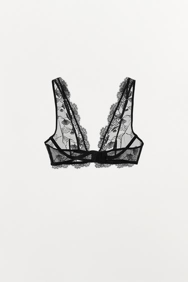 SOUTIEN-GORGE À ARMATURES EN DENTELLE - Noir de Zara - Image 6