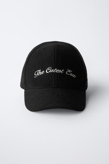 FELT CAP WITH BOW FASTENING - Black by Zara