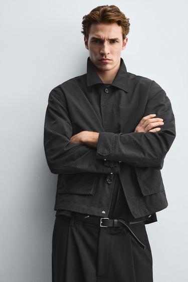 VESTE COUPE CARREE POCHES - Noir de Zara - Image 5